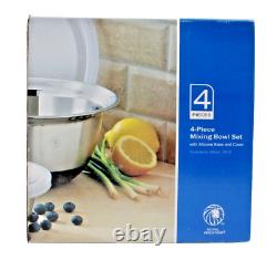 Royal Prestige 4-piece Mixing Bowl Set Silicone Base and Cover-BRAND NEW SEALED