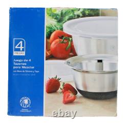 Royal Prestige 4-piece Mixing Bowl Set Silicone Base and Cover-BRAND NEW SEALED