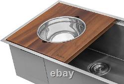 Ruvati Wood Platform with Mixing Bowl and Colander (Complete Set) for Workstatio