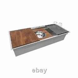 Ruvati Wood Platform with Mixing Bowl and Colander (complete set) for Worksta