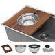 Ruvati Wood Platform With Mixing Bowl And Colander Complete Set For Workstati