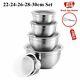 Salad Bowls Anti-scald Food Egg Mixing Baking Containers Stainless Steel 18-30cm