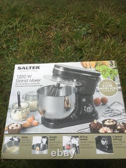 Salter EK4245BLACK Stand Mixer with 6 Speed Settings, 1200 W, Stainless Steel