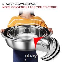 Set of 3 Extra Large Stainless Steel Mixing Bowls Large Mixing Bowl Easy to C