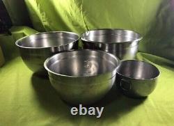 Set of 4 Assorted Stainless Steel Mixing Bowls for Home or Business