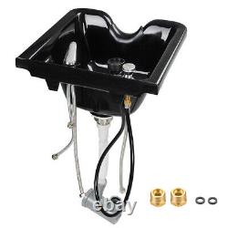 Shampoo Bowl Hair Sink with Gel Neck Rest Hair Trap CUPC Vacuum Breaker Barber