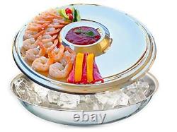 Shrimp Cocktail Serving Dish and Bowl With Ice Elegant and Large Platter for