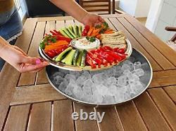 Shrimp Cocktail Serving Dish and Bowl With Ice Elegant and Large Platter for