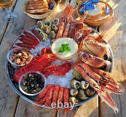 Shrimp Cocktail Serving Dish and Bowl With Ice Elegant and Large Platter for