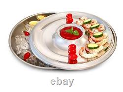 Shrimp Cocktail Serving Dish and Bowl With Ice Elegant and Large Platter for