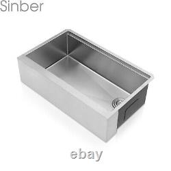 Sinber 33'' 16 Gauge Single Bowl Stainless Steel Farmhouse Apron Kitchen Sink