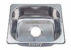 Single Bowl Stainless Steel Compact Inset Kitchen Sink & Chopping Board A11