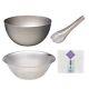 Sori Yanagi Bowl Set Of 4 Stainless Steel Bowl 23cm & Punching Strainer 2