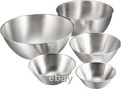 Sori Yanagi Stainless steel bowl 5-piece set (13, 16, 19, 23, 27cm) Gift