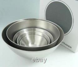 Sori Yanagi stainless bowl 13.16.19.23.27cm 5 pcs sets Made in Japan