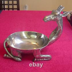 Stainless (Ollie The Giraffe) 10 CENTERPIECE BOWL FIGURINE EUC