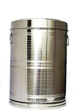 Stainless Steel Air Tight Drum 20 Litres, 1 Piece, Silver