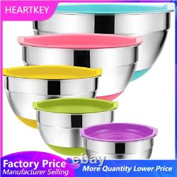 Stainless Steel Bowls Set 5PCS/SET Nesting Salad Mixing Bowl Fruit Vegetable Foo