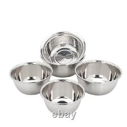 Stainless Steel Bowls Set 5PCS/SET Nesting Salad Mixing Bowl Fruit Vegetable Foo