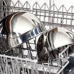 Stainless Steel Dishwasher Mixing Bowls Set 3-Piece Silver Kitchen Accessories