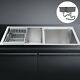Stainless Steel Double Bowl Kitchen Sink Wash Basin Top/undermount Square Sink