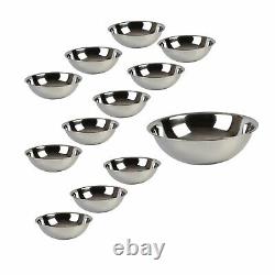 Stainless Steel Heavy Duty Mixing Bowl for Cooking, Bakeware (12 PC, 16 QT)