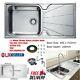 Stainless Steel Inset Kitchen Sink 1.0 Single Bowl Reversible Drainer Plumbing