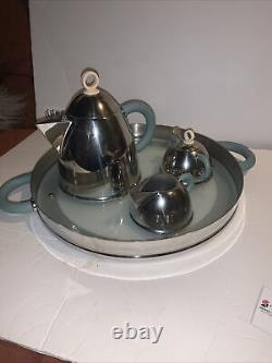 Stainless Steel MICHAEL GRAVES Serving TRAY COFFEE TEA Set CREAMER SUGAR