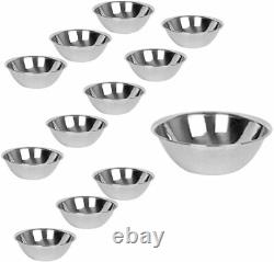 Stainless Steel Mixing Bowl 8 Qt, Metal Bowl for Cooking, Bakeware (12 PC)
