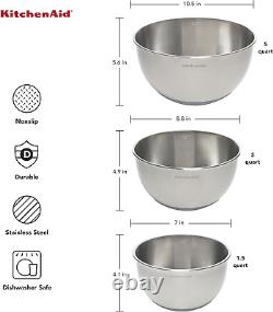 Stainless Steel Mixing Bowls, Set of 3