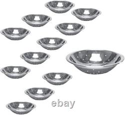 Stainless Steel Perforated Mixing Bowl for Cooking, Bakeware (12 PC, 2 QT)