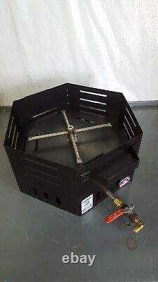Stainless Steel Portable Propane Fire Pit Bowl 16 Hexagon -Made in USA