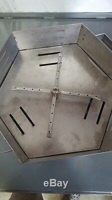 Stainless Steel Portable Propane Fire Pit Bowl 16 Hexagon -Made in USA