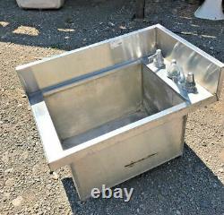 Stainless Steel Single Bowl Bar Corner Sink, 1949 Estate Salvage, 25.5 x 16.5