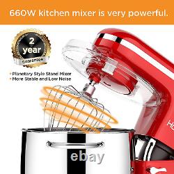 Stand Mixer, 8.45 QT Bowl 660W Food Mixer, Multi Functional Kitchen Electric Mix