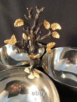 Stunning L'objet Mullbrae 3 Part Dish Server 24Kt Gold