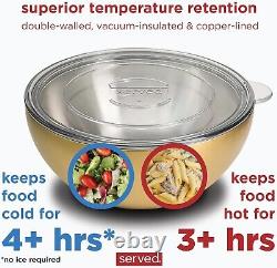 Stylish 3Q Insulated Bowl for Hot/Cold Food Perfect for Potlucks & Tailgates