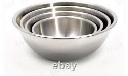 Thai Stainless Steel Zebra Brand Mixing Bowl Set 18-21-24 cm Free 15 cm (4pcs)