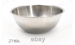 Thai Stainless Steel Zebra Brand Mixing Bowl Set 18-21-24 cm Free 15 cm (4pcs)