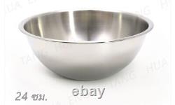 Thai Stainless Steel Zebra Brand Mixing Bowl Set 18-21-24 cm Free 15 cm (4pcs)