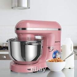Tilt Head Food Mixer 660w 6 Speed 6.5qt Large Capacity Bowl Handle Pink 10.36 Lb
