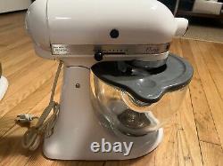 Two kitchen aid mixing bowls. Model k5ss. One heavy duty and one classic