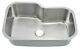 Undermount Stainless Steel Single Bowl Offset Kitchen Sink & Free Strainer