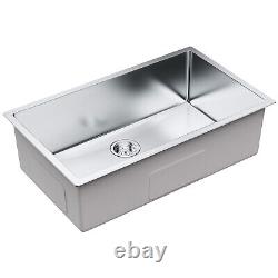 VEVOR 32 Undermount Workstation Kitchen Sink Single Bowl 304 Stainless Steel