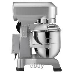 600W 15Qt Commercial Dough Food Mixer Gear Driven Stainless Steel Pizza Bakery 