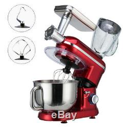VIVOHOME 3In1 Stand Mixer Stainless Steel Bowl Meat Grinder Blender 6QT 6 Speed