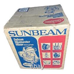 VTG 1983 Sunbeam Deluxe Mixmaster Mixer With Dough Hooks Brand New Old Stock