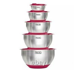 Viking 10-Piece Stainless Steel Mixing Prep And Serving Bowl Set Non-Slip Bowl