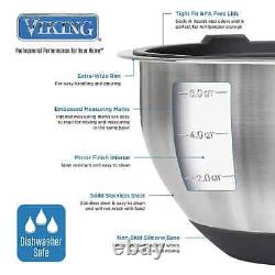 Viking 10-Piece Stainless Steel Mixing, Prep and Serving Bowl Set