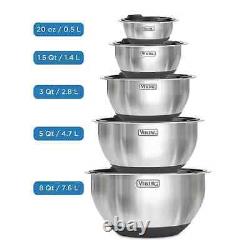 Viking 10-Piece Stainless Steel Mixing, Prep and Serving Bowl Set